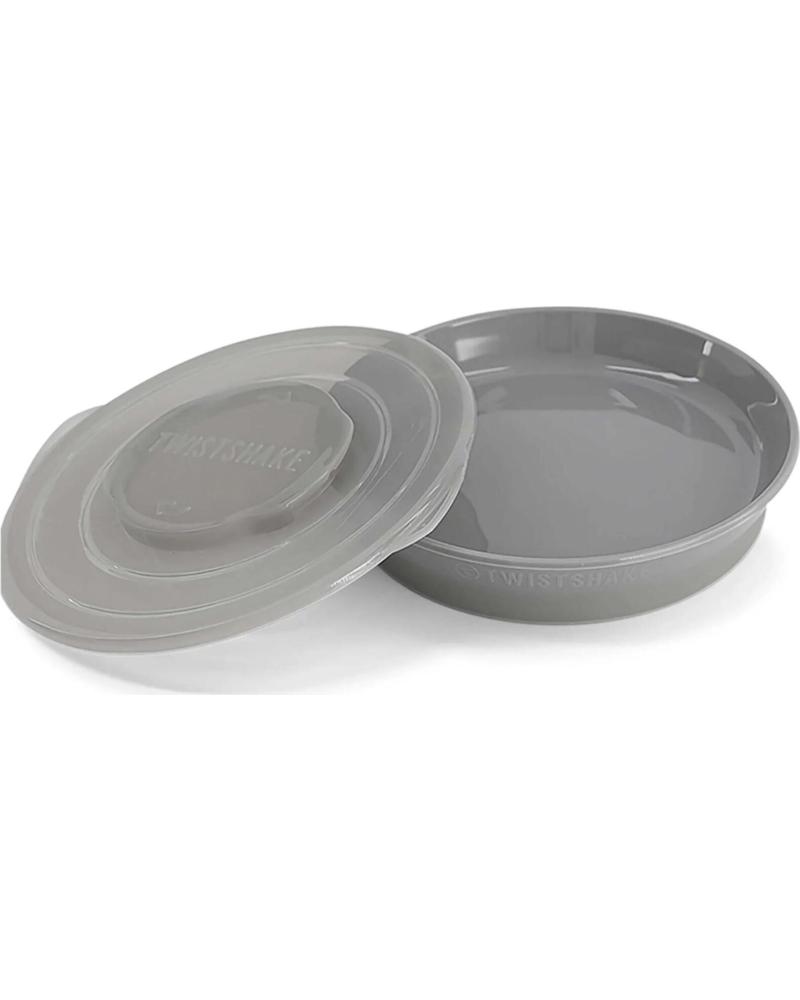TWISTSHAKE PLATO CON TAPA PARA BEBÉS GRIS