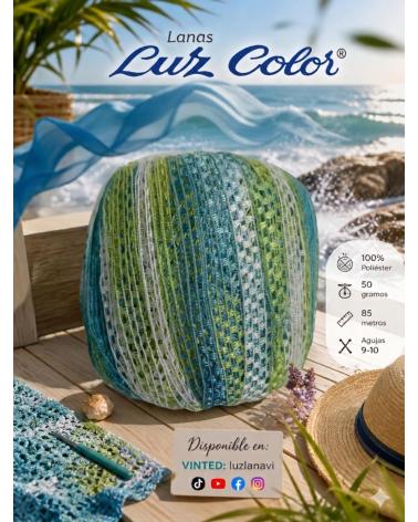 OVILLO DE POLIÉSTER LUZ COLOR BAHAMAS MATIZADO