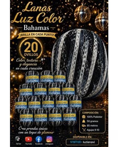 LUZ COLOR PACK 20 POLYESTER-KNÄUEL BAHAMAS MELIERT MATIZADO