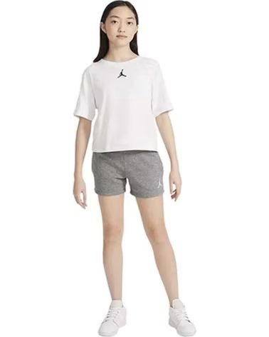 NIKE JORDAN ESSENTIALS SHORT 45A771-GEH KURZE HOSE FÜR MÄDCHEN GRAU GRIS