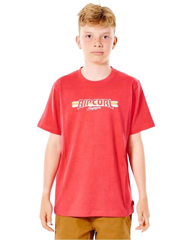 RIP CURL CAMISETA MANGA CORTA KTEXP9-4870 PARA NIÑOS ROJO