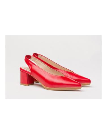 Sandalias de Mujer EVA MAÑAS SALON DESCUBIERTO PIEL 1496 ROJO