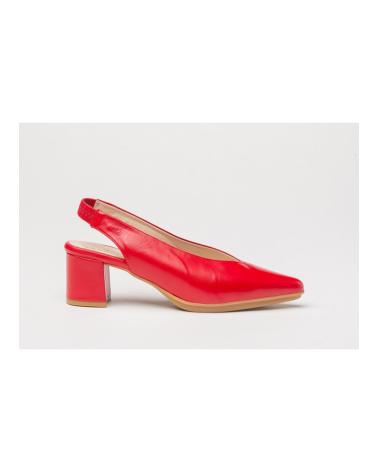 Sandalias de Mujer EVA MAÑAS SALON DESCUBIERTO PIEL 1496 ROJO