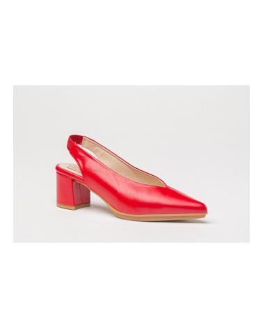 Sandalias de Mujer EVA MAÑAS SALON DESCUBIERTO PIEL 1496 ROJO