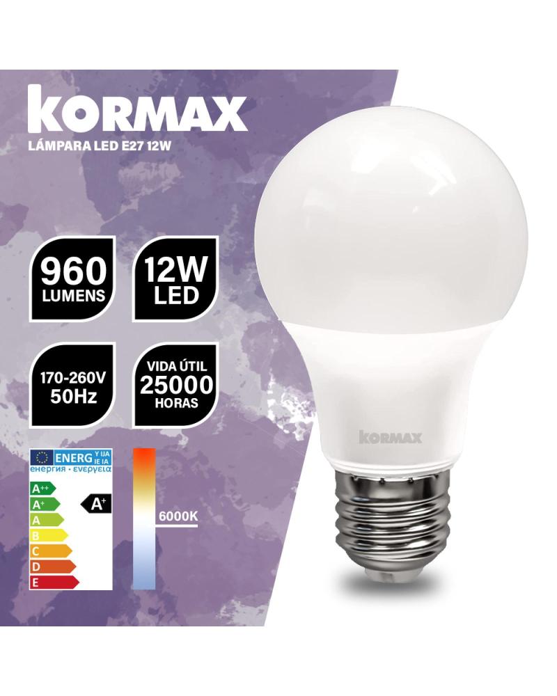 KORMAX BOMBILLA LED 12W 960 LÚMENES MULTICOLOR