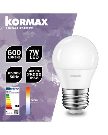 KORMAX BOMBILLA LED 7W 600 LÚMENES ALTA EFICIENCIA MULTICOLOR