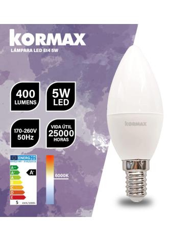 KORMAX BOMBILLA LED 5W TIPO VELA MULTICOLOR