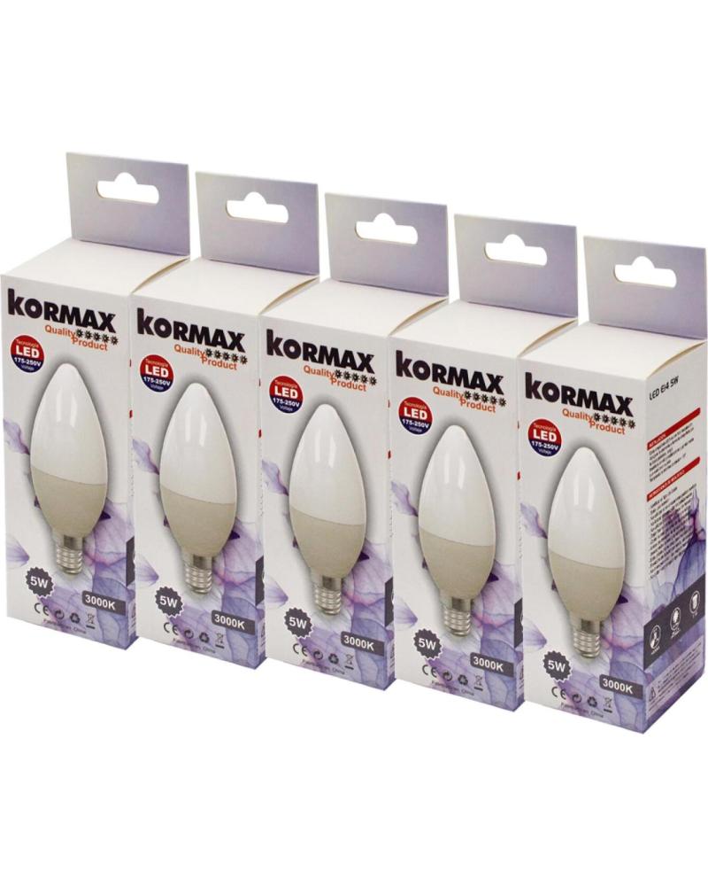 KORMAX BOMBILLA LED 5W TIPO VELA MULTICOLOR