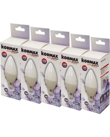 KORMAX LAMPADINA LED TIPO CANDELA 7W 600 LUMEN MULTICOLOR