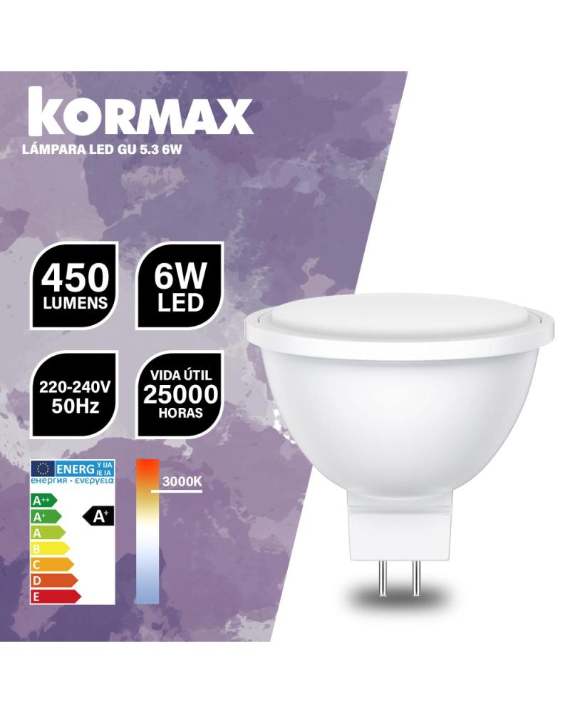 KORMAX BOMBILLA LED 6W 450 LÚMENES MULTICOLOR