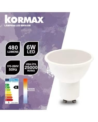 KORMAX LÂMPADA LED 6W 480 LÚMENS MULTICOLOR