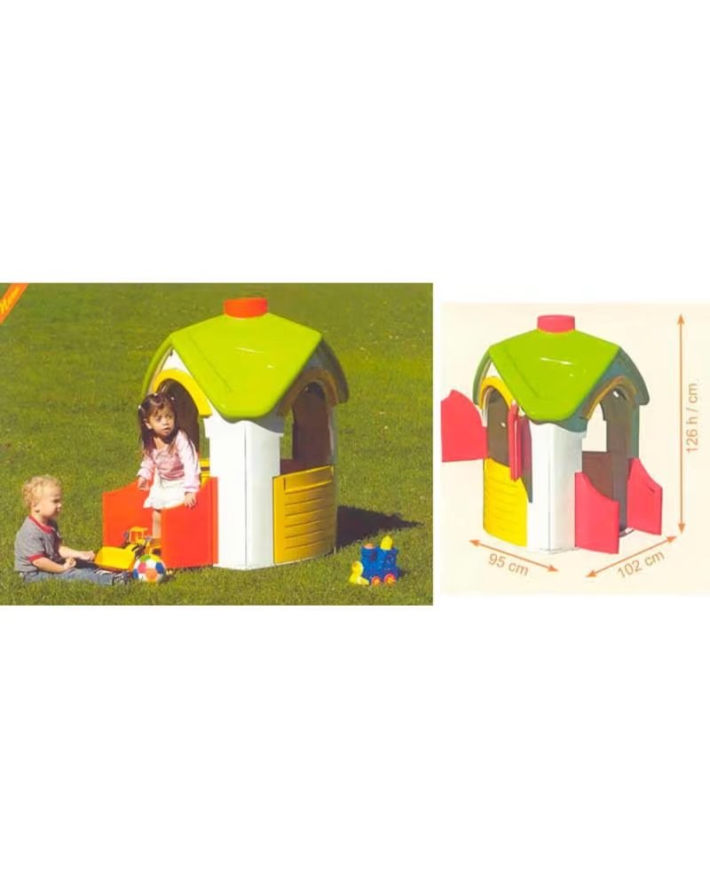 KORMAX MEHRFARBIGES KINDERSPIELHAUS FÜR GARTEN UND STRAND MULTICOLOR