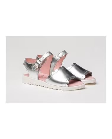 ANGELITOS SANDALE EN CUIR 574 ARGENT PLATA