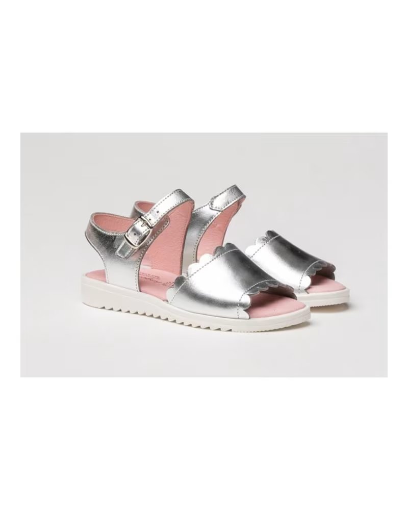 ANGELITOS SANDALE EN CUIR 574 ARGENT PLATA