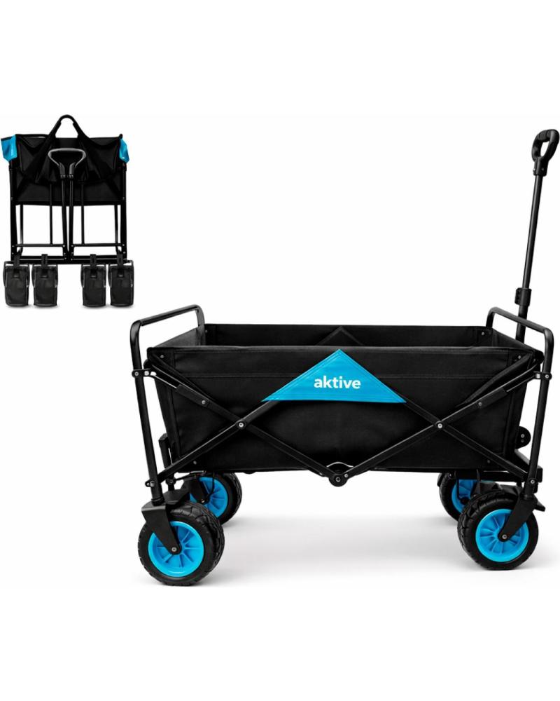 AKTIVE CARRITO DE TRANSPORTE PLEGABLE PARA JARDÍN Y PLAYA MULTICOLOR