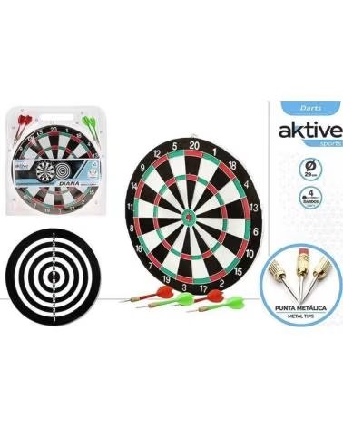AKTIVE ALVO DE DARDOS DUPLA FACE COM CONJUNTO DE INCLUÍDO MULTICOLOR