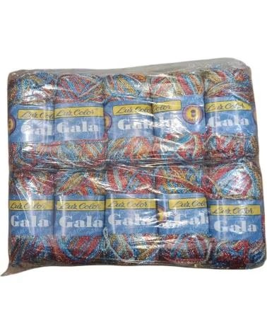 LUZ COLOR SET 10 GOMITOLI GALA NYLON POLIESTERE MULTICOLORE MATIZADO