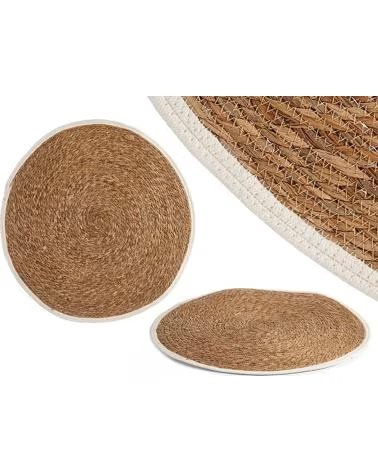GIFTDECOR SET AUS RUNDEN TISCHSETS NATURFASER VON MULTICOLOR