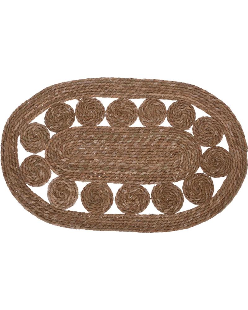 HS ALFOMBRA DECORATIVA OVALADA DE YUTE MULTICOLOR