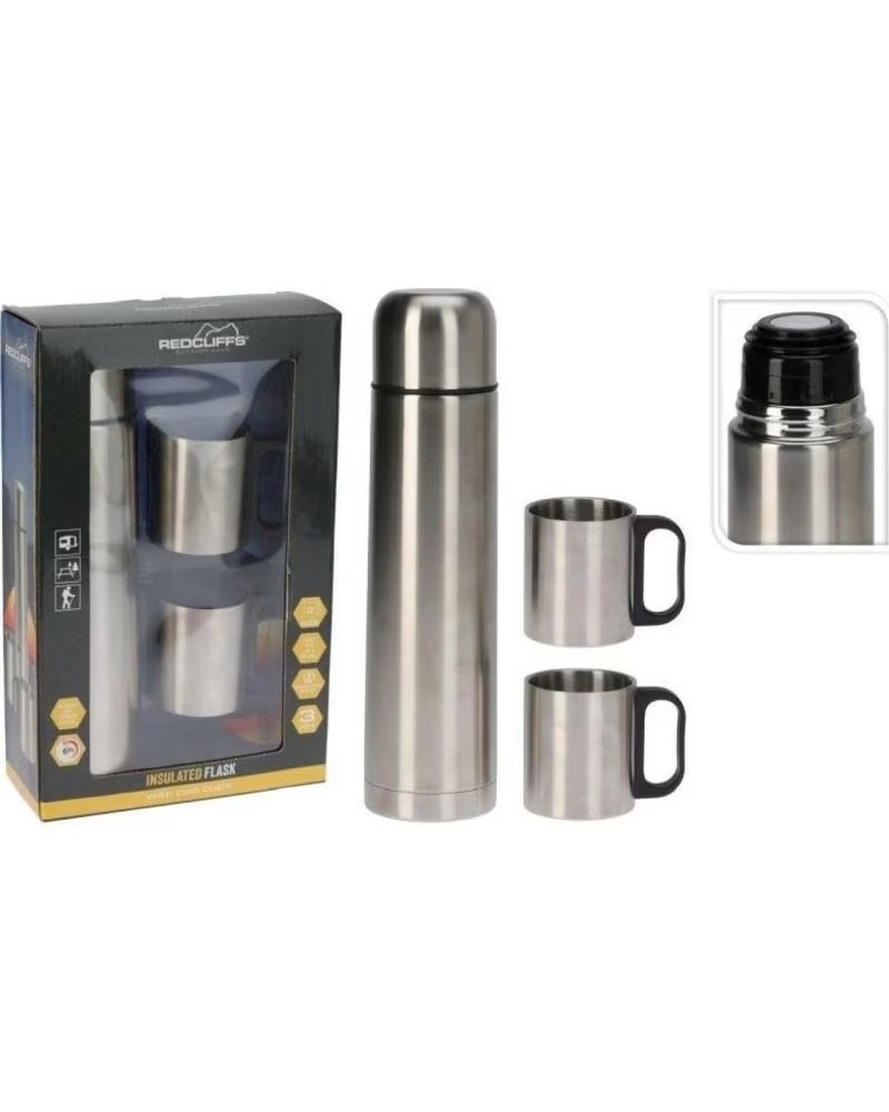 REDCLIFFS REDCLIFF THERMOSKANNE SET MIT ZWEI EDELSTAHLBECHERN MULTICOLOR