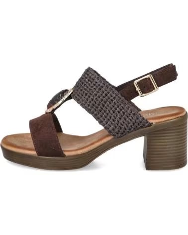 PINKDESERT SANDALIAS R-82 CON PIEDRA Y TACÓN MEDIO MARRÓN MARRON
