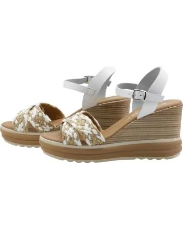 OH MY SANDALS 6023 KEILSANDALEN MIT GEKREUZTEN RIEMEN BLANCO