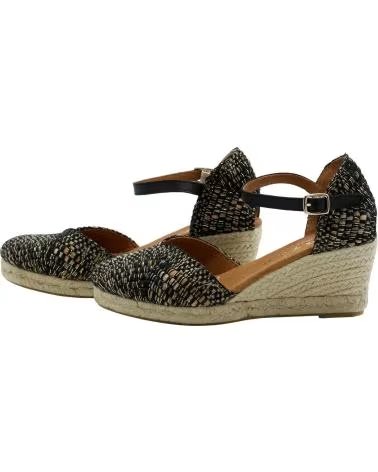 CABRERA 14-5 SANDALIA DE CUÑA NEGRA NEGRO