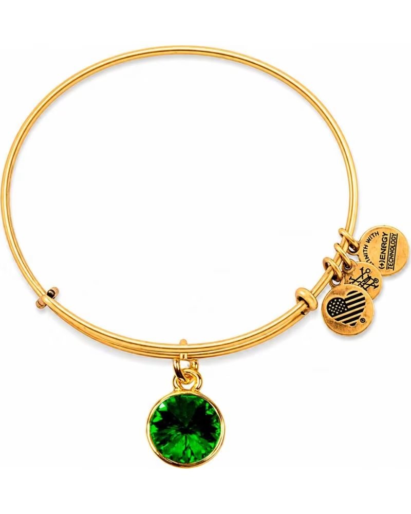 ALEX AND ANI PULSEIRA AND A12EB244RG COM PINGENTE DE CRISTAL VERDE