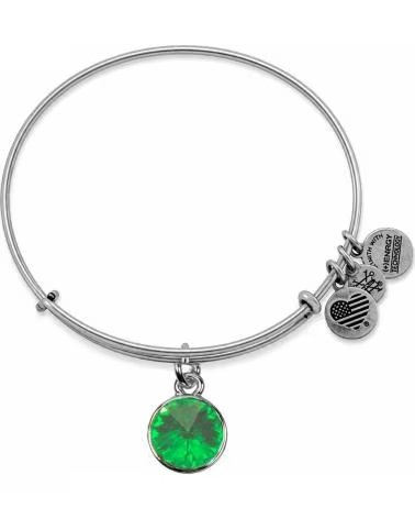ALEX AND ANI PULSERA AND A12EB247RS CON DIJE DE CRISTAL VERDE