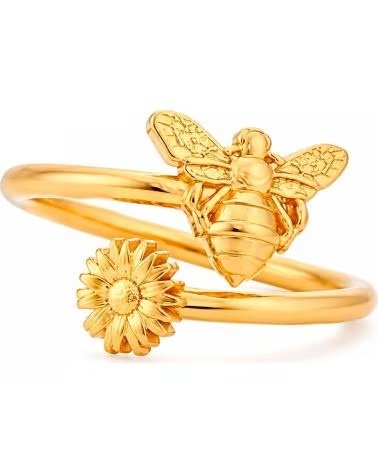 ALEX AND ANI AND BEE AND FLOWER RING IN GOLD-OPTIK