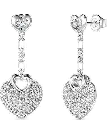 GUESS BRINCOS JUBE05210JWRHT-U COM DESIGN DE CORAÇÕES E CRISTAIS