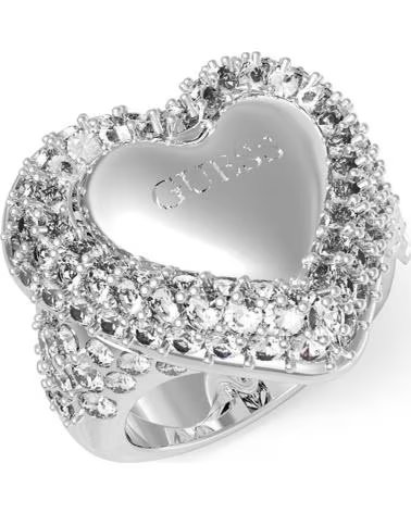 GUESS JUBR05019JWRH RING MIT HERZDESIGN UND KRISTALLEN