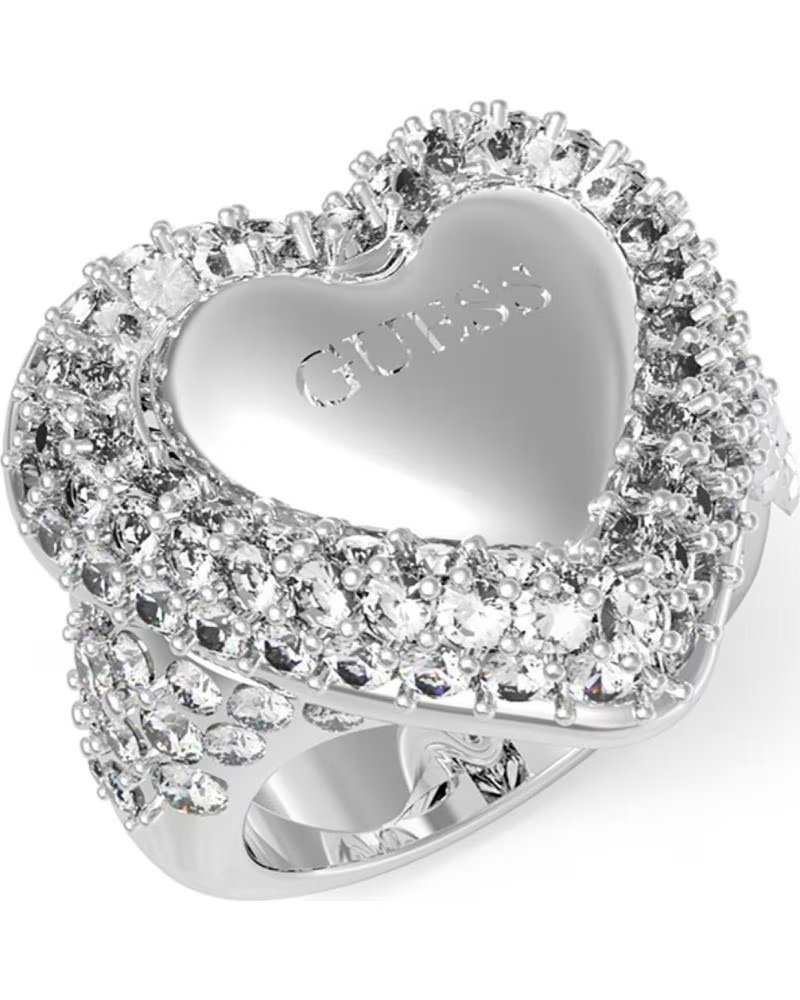 GUESS JUBR05019JWRH RING MIT HERZDESIGN UND KRISTALLEN