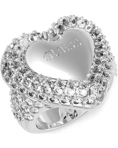 GUESS RING JUBR05019JWRH54 MIT HERZDESIGN UND KRISTALLEN