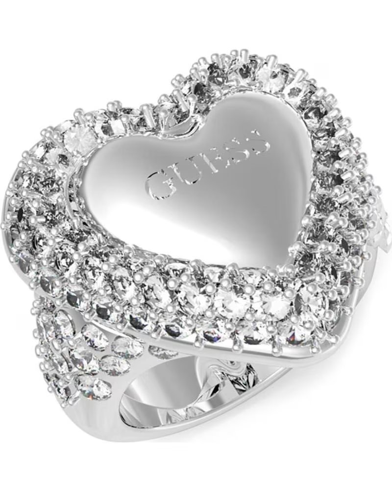 GUESS RING JUBR05019JWRH54 MIT HERZDESIGN UND KRISTALLEN
