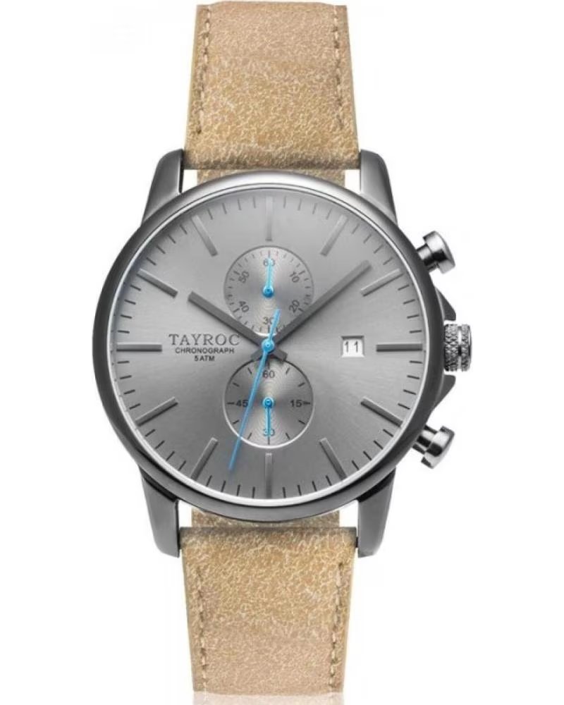 TAYROC OROLOGIO TXM097 CON CINTURINO IN PELLE MARRON