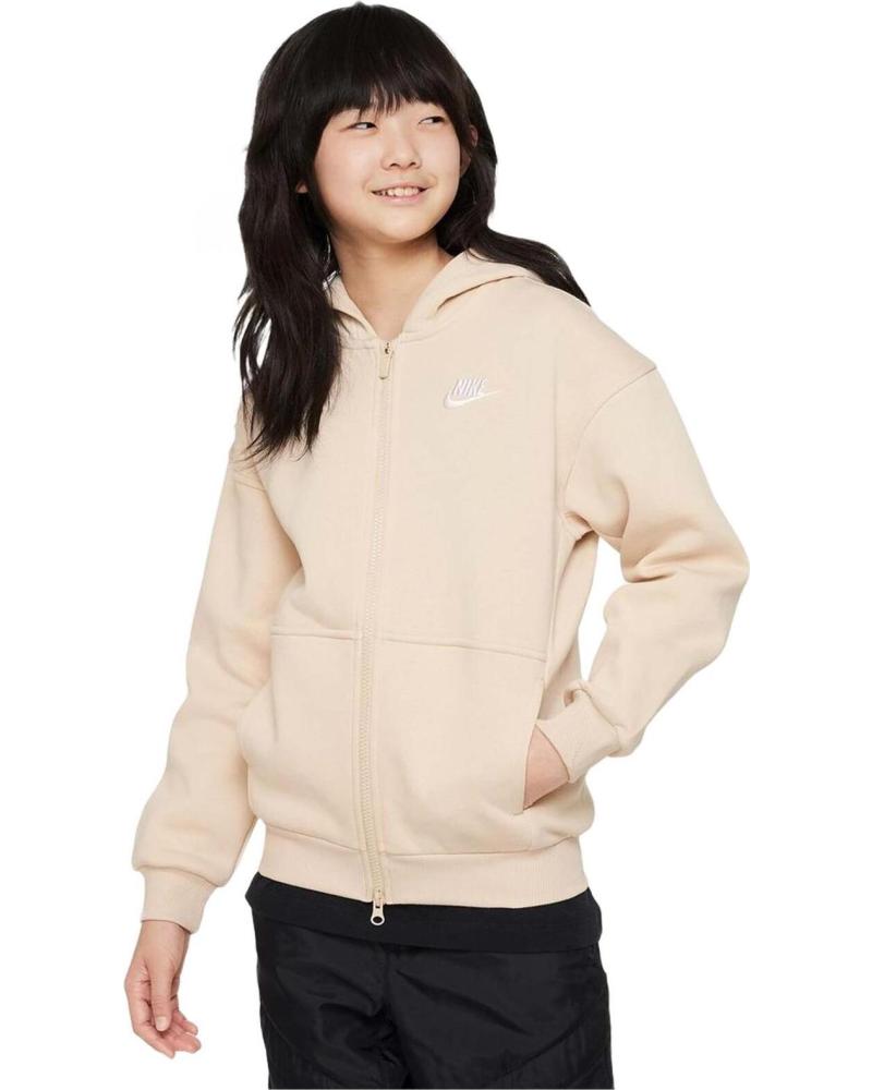 NIKE SUDADERA CON CAPUCHA FD2931-126 EN PARA NINOS UNISEX BEIGE