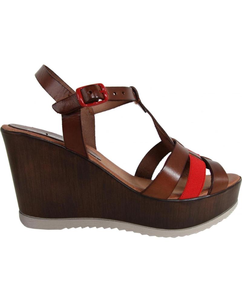 Zapatos de cuña per Donna CUMBIA 30124 R1 ROJO-MARRON