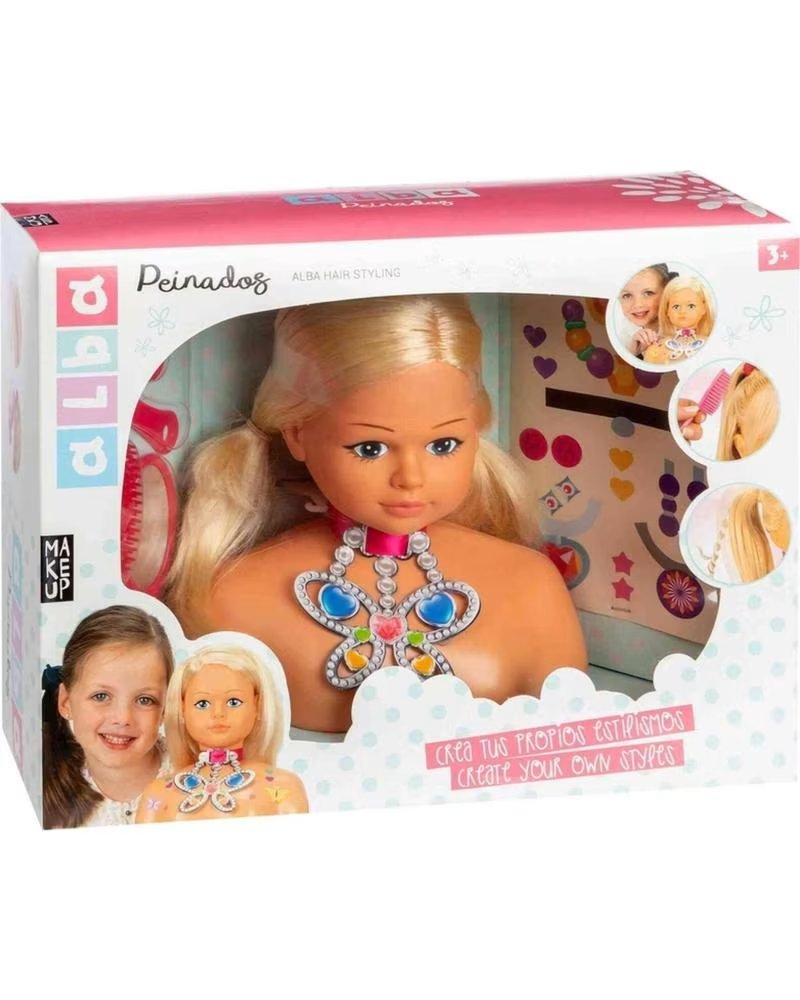 VICAM CABEÇA DE BONECA PARA PENTEAR E MAQUIAR ROSA
