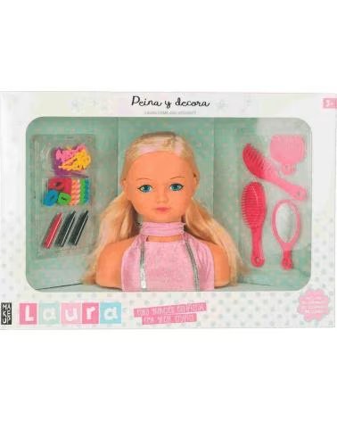 VICAM CABEÇA DE BONECA PARA PENTEAR E MAQUIAR ROSA