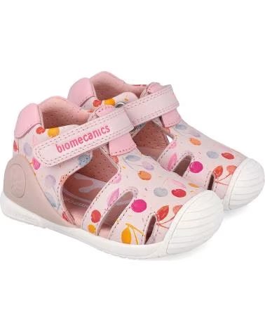 BIOMECANICS SANDALIAS NINA MODELO 262104B COLOR ROSA COTTON