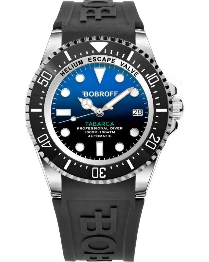 BOBROFF OROLOGIO DA POLSO BF0003-BFSTN CON CINTURINO IN SILICONE NEGRO