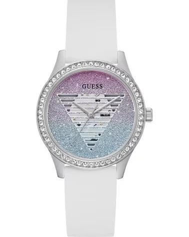 GUESS RELOJ GW0530L5 CON ESFERA DEGRADADA Y CORREA DE SILICONA BLANCO
