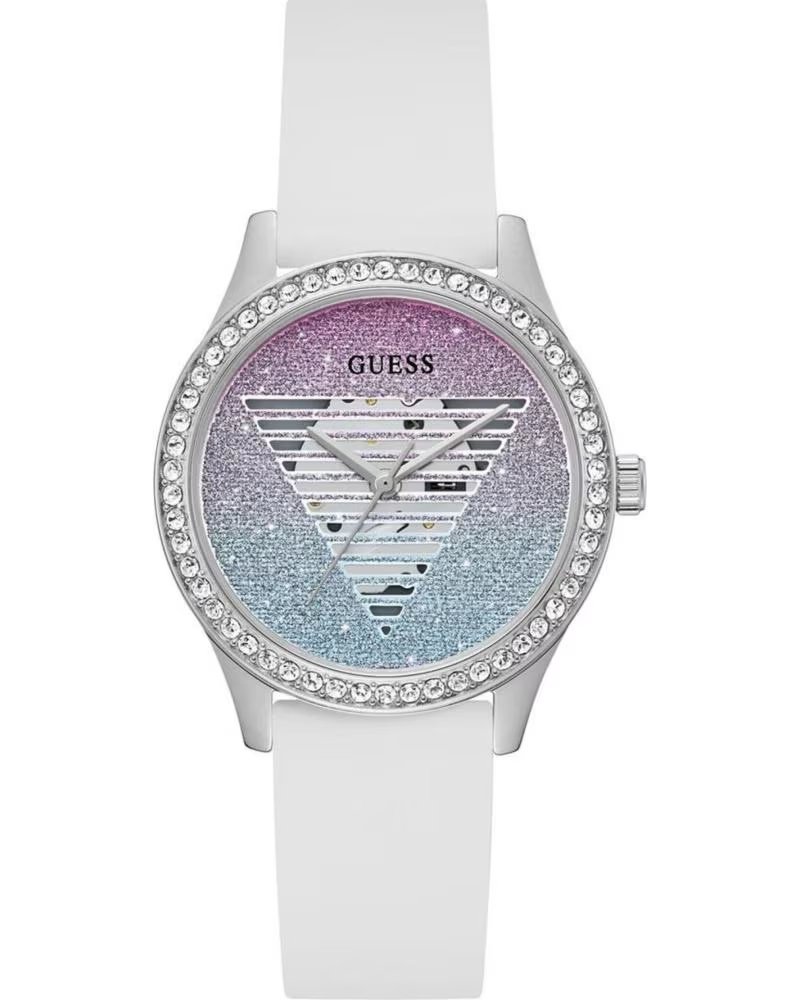 GUESS RELOJ GW0530L5 CON ESFERA DEGRADADA Y CORREA DE SILICONA BLANCO