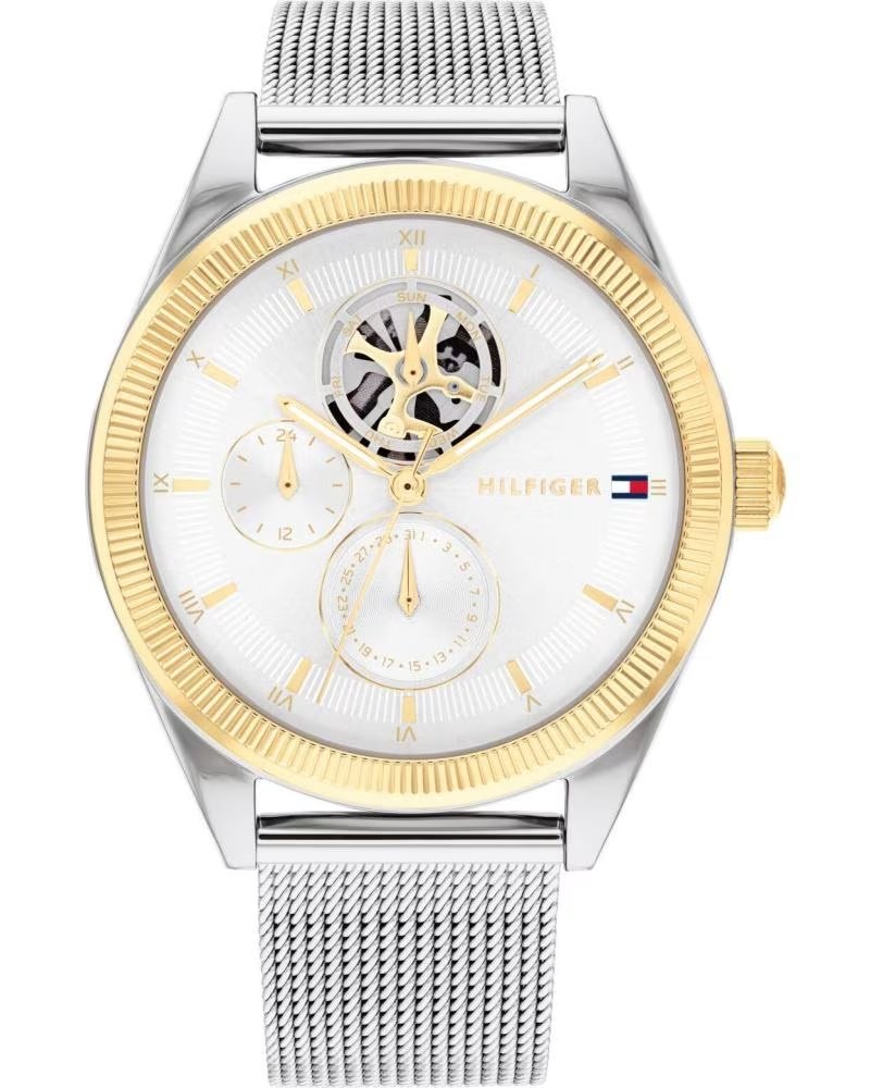 TOMMY HILFIGER MONTRE 1782713 AVEC BRACELET EN MAILLE GRIS