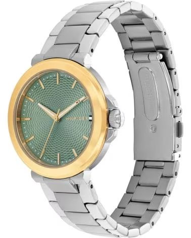 TOMMY HILFIGER UHR MIT GRÜNEM ZIFFERBLATT UND ZWEIFARBIGEM ARMBAND GRIS