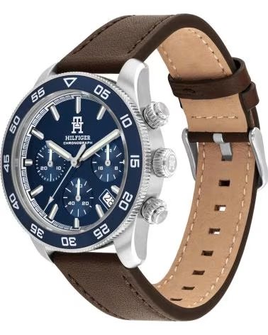 TOMMY HILFIGER 1792163 CHRONOGRAPH UHR MIT LEDERARMBAND MARRON