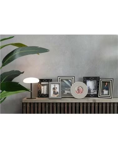 J-LINE CADRE PHOTO DESIGN CIRCULAIRE 30206 MARRON