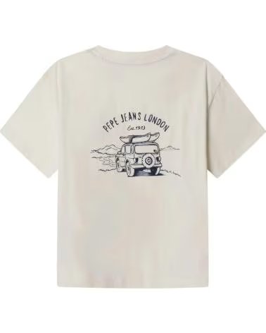 PEPE JEANS CAMISETA DE MANGA CORTA PB5000079-808 EN PARA NINOS BLANCO