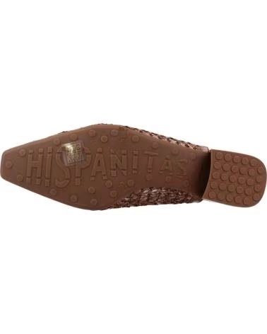 SAPATOS SLINGBACK HISPANITAS 151-RHV264658 COM FIVELA E ACABAMENTO PERFURADO MARRóN